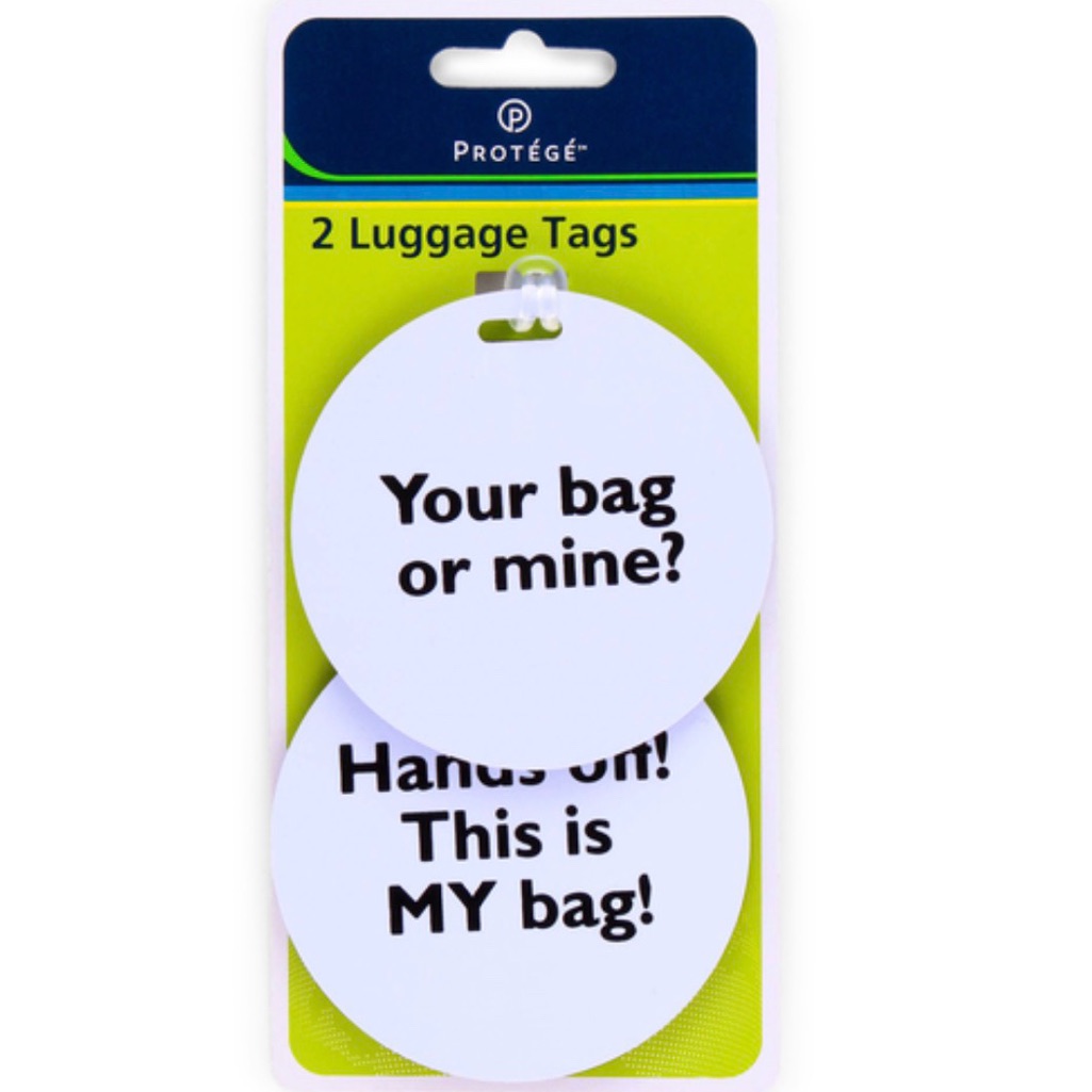 White Funny Saying Luggage Tags Accessories For Traveling